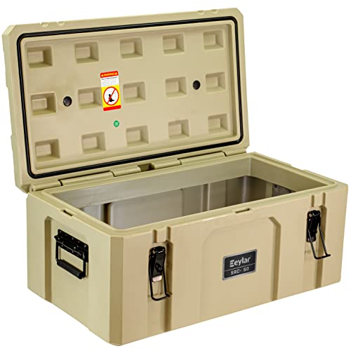 Eylar SRC-50 Crossover 26 Inch Cargo Case, Equipment Hard Case, Roto Molded, Stackable with Pad-Lock Hasp, TSA Standard, IPX4 Rated, Waterproof Crushproof, Truck & Roof Rack Storage (Tan) - style: Tan