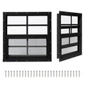 2 Pack Shed Windows, Chicken Coop Windows, 36" x 36" Black - color: Black, size: 36"x36"