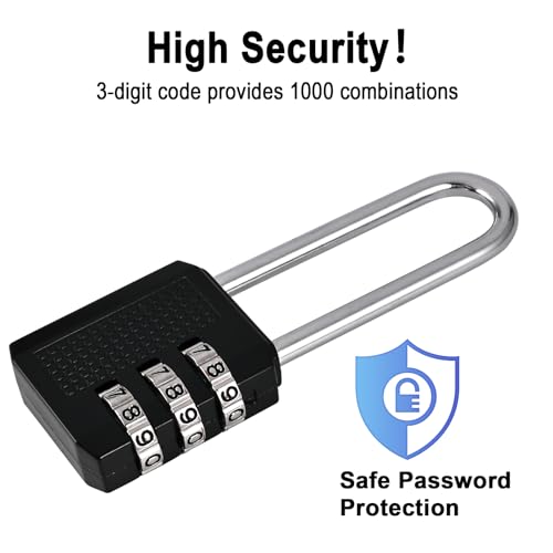 Faburo 4 Pack 2.2 in Long Shackle Small Combination Locker Lock