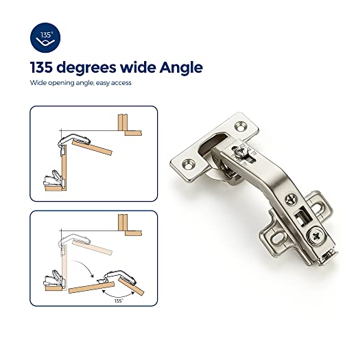 Ravinte Kitchen Cabinet Hinges,135 Degree Door Hinges, 1 Pairs 2 Pack - size: 135 Degree