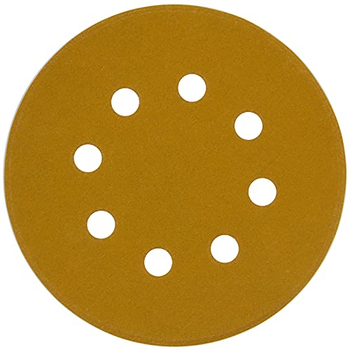5-Inch 8-Hole Hook and Loop Sanding Discs, Orbital Sander Sandpaper Discs, 100 Pieces Round Sandpaper Set, 320 Grit - size: 320-Grit