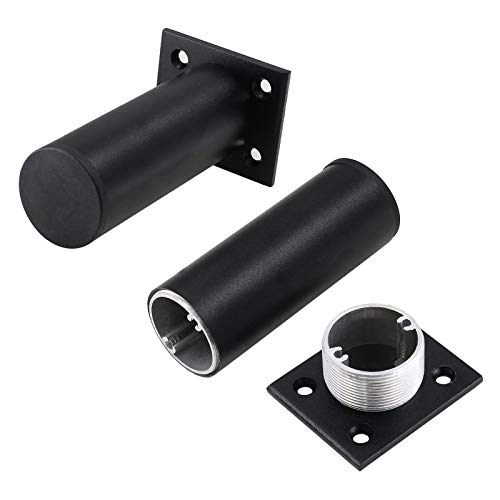 4-Pack Adjustable Aluminum Alloy Furniture Legs 4" Height Black - color: Black, size: 4 Inch
