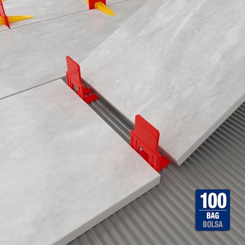 QEP LASH Tile Leveling System, Part A, Clips for 1/8" Grout (100 Pack) - style: 1/8"FLAT LASH CLIPS 100PK/8CS