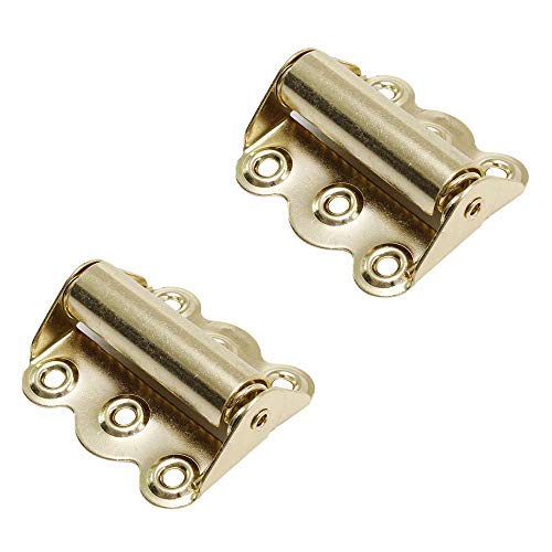 Litepak Screen Door Hinge Professional Grade Hardware Self-Closing Easy Install (2 Pack, Polished Brass) - color: Polished Brass, size: 2 Pack