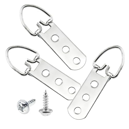 D-Ring Picture Hangers with Screws 20 Pack Hangers for Picture Frame 3Hole - size: 3hole_20pcs
