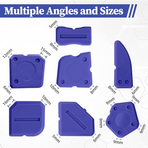 22pcs Caulking Tool Kit-Caulk Finishing Tool, Caulk Remover Tool and Caulk Nozzle Tip for Gap Bathroom Kitchen Toilet Caulking Gap Filling, Suitable for Professionals and DIYer