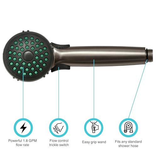 Dura Faucet DF-SA400K-SN RV Handheld Shower Head Hose Kit (Satin Nickel) - color: Brushed Satin Nickel, size: Full Kit