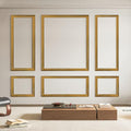Art3d Pre-Cut Wall Molding Set of 6 pcs, 3 Top 3 Bottom, Antique Gold - color: Antique Gold: Style 1