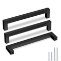 Goldenwarm 30 Pack 6-1/4" Black Cabinet Handles Kitchen Drawer Pulls - size: 6-1/4in Hole Centers