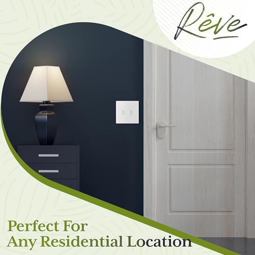 TG Mid-Size Screwless Double Toggle Light Switch Cover Plate, 2-Gang, White - color: White, size: 2 Gang