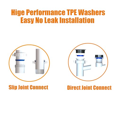 Kitchen Sink Drain Kit,1-1/2”,for Most Kitchen Sink Drain Repair Kit and Bathroom Sink Drain Kit, Kitchen Sink P Trap Drain Kit 1 1/2” for Sink Plumbing Kit, Completed Sink Pipe Replacement Kit