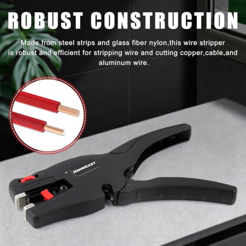 Knoweasy Automatic Wire Stripper and Cutter, 32 to 7 AWG, Electrical Repair - style: D3N2026