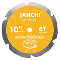10-Inch 6T PCD Tip Hardie Fiber Cement Saw Blade with 5/8-Inch DMK Arbor, Polycrystalline Diamond Tipped Teeth Saw Blade for Laminate Flooring - size: 10" 6T