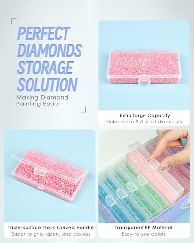 forever young 8PCS Extra Large Diamond Painting Storage Containers Trays - size: 8pcs Extra Large Refill set
