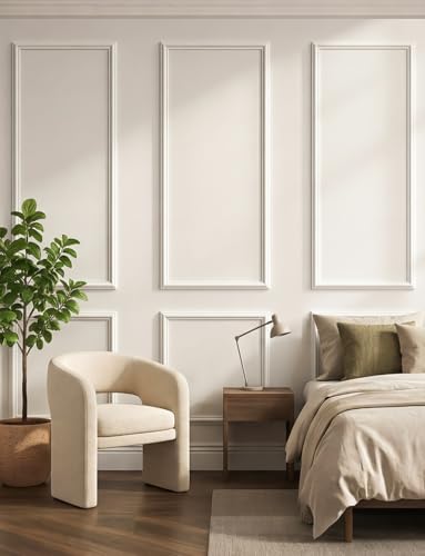 Peel and Stick Wall Molding Kit, 3 Set Pre-Cut Wainscoting Panels