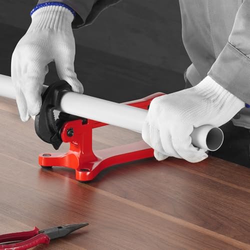 VEVOR Portable Pipe Vise, Lightweight Aluminum Pipe Clamp for 1/8" to 1-1/2" Pipe, Quick Grab Self-Adjusting Wrench for Pipe Cutting, Threading, Clamping, Ideal for Plumbing Repair