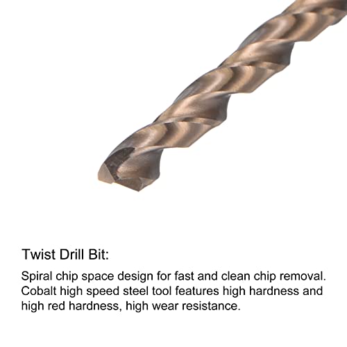 uxcell M5 x 0.8 Spiral Point Thread Tap and 4.2mm Drill Bit Set, Metric Titanium Plated Cobalt High Speed Steel Machine Screw Thread Tap Threading Tool - size: M5 x 0.8 + 4.2mm