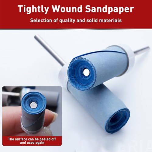 20 Pcs 800 Grit Sanding Drums for Rotary Dremel Tool - size: 800 Grit