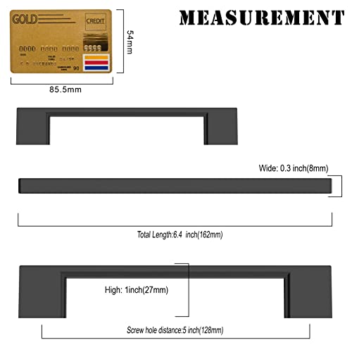 Amerdeco 30 Pack Matte Black Cabinet Pulls 5 Inch(128MM) Hole Centers Kitchen Cabinet Handles Cabinet Hardware Kitchen Handles for Cabinets Cupboard Handles Drawer Pulls ZH0060… - color: Matte Black, size: 5"/128mm Hole Center, style: 30 Pack