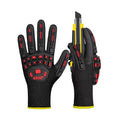 KAYGO TPR Impact Resistant Work Gloves for Men, MicroFoam Nitrile Coated | ANSI Cut Resistant Level A3, Anti-Abrasion & Firm Grip, TPR Back Impact Guard, for Mechanics, Construction, Glass Handling - size: Large