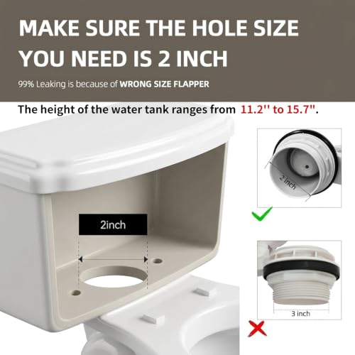 2-Inch Toilet Flush Valve Repair Kit for 2-Piece Tank