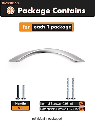 Brushed Nickel Cabinet Pulls 5 Inch Arch Twisted Silver Handles Drawer Kitchen Cupboard Bathroom Dresser Cabinet Hardware Zinc Alloy 20 Pack - color: Brushed Nickel, size: 5 Inch Hole Centers