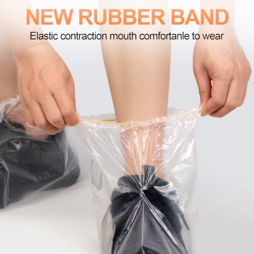 Shoe Covers for Rain, 7Pairs Clear Disposable Plastic Shoe Ponchos
