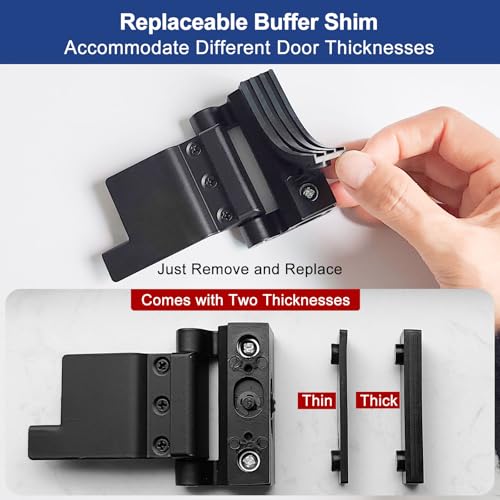 Home/Hotel Security Extra Door Lock, Portable, Flip Action Style - color: Black