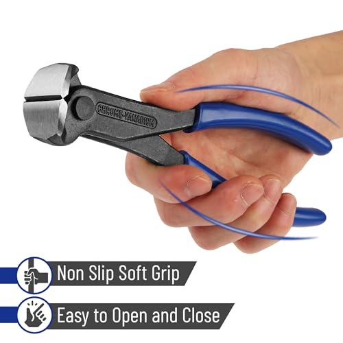 Bates- Nail Puller, Blue, Nail Remover Tool, Cutting Pliers, Carpenter Tools, Staple Puller, Nail Puller Tool, End Cutting Pliers, Nail Pliers, Nail Pulling, Nail Puller Pliers, Nippers Tool - color: Blue, size: 7", 1 Pack