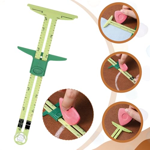 6 PCS Sewing Hem Ruler Measuring Tool Set, Ruler for Sewing 5-in-1 Gauge Rulers Hem Measuring Gauge, T-Shaped Tool for Precise Stitching Quilting Crafting Button Hole Marking