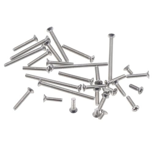 Metric M2 304 Stainless Steel Phillips Flat Head Screw Assortment Kit - size: M2