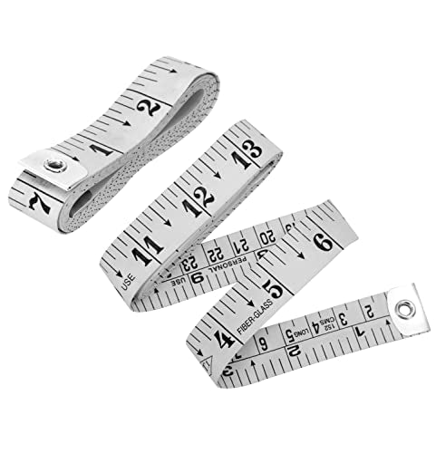 Flexible Tape Measure, Accurate Dual Scale Standard & Metric Measurements Tape,Soft Measuring Tape for Body, Weight Loss Sewing Tailor Craft Ruler,Blue,150cm/60 inch (White / 2 Pack) - color: White / 2 Pack