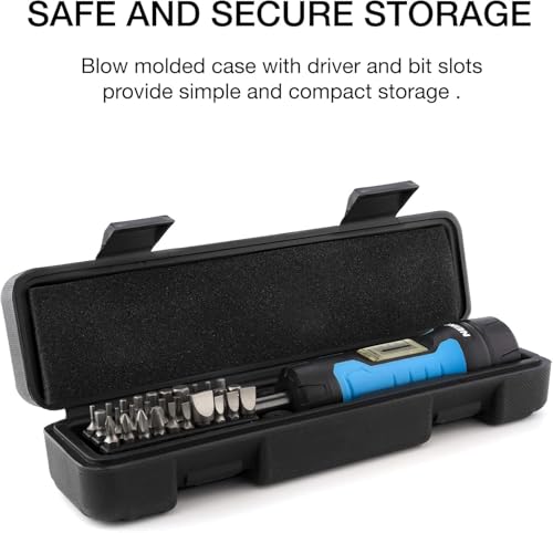 Neiko 10574A 1/4” Drive Torque Wrench Screwdriver Set | 30 Pieces of S2 Steel Philips, Hex, Slotted, and Torx Bits | 10 to 60 Inch-Pounds Torque Adjustment Range | Firearms Accurizing and Gunsmithing - size: Torque