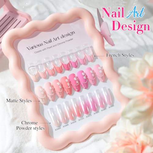 Double Rhythm 28Pcs 0.5Oz Gel Nail Polish Set Same Color Same Bottle Gel Polish Kit Nail Art Manicure Salon DIY at Home for Women (Neutral Skin Pink Nude Collection-T24-12) - color: Neutral Skin Pink Nude