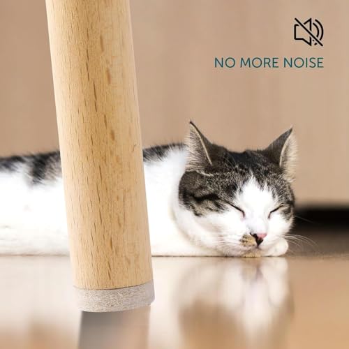 Fursafe&Q Felt Furniture Pads for Hardwood Floors - Self Adhesive Chair Felt Pad, Furniture Feet Floor Protectors, Protect from Nicks, Dents and Scratches, Cabinet Door Bumper128 Pcs Chair Feet - size: 128 Pcs Beige Felt Pads