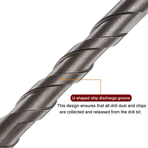 HARFINGTON 2pcs Titanium Coated Masonry Drill Bit, 10mm Concrete Drill Bits Ceramic Tile Drill Bit with 1/4" Hex Shank for Ceramic Tile Marble Mirror Glass Concrete Brick Plastic Wood - size: 10mm x 120mm