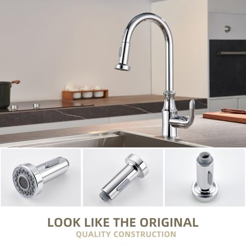 Angle Simple Faucet Head Replacement, Kitchen Sink Sprayer, Chrome - color: Chrome