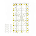 Sewing Rulers Quilting Ruler,Acrylic Quilting Templates,Sewing Tools Accessories Supplies for Patchwork Precision Fabric Cutting 1pcs(6.5x12inch) - color: Yellow