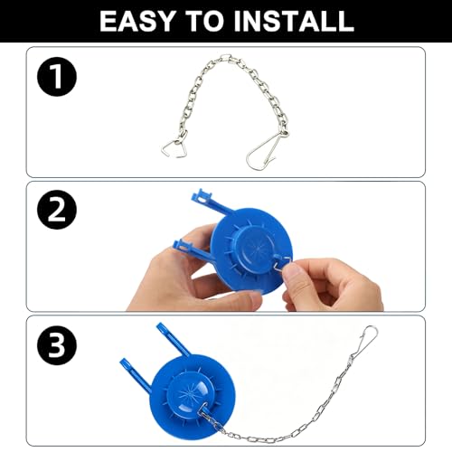 4 Pack Toilet Flapper Chain Replacement Kit
