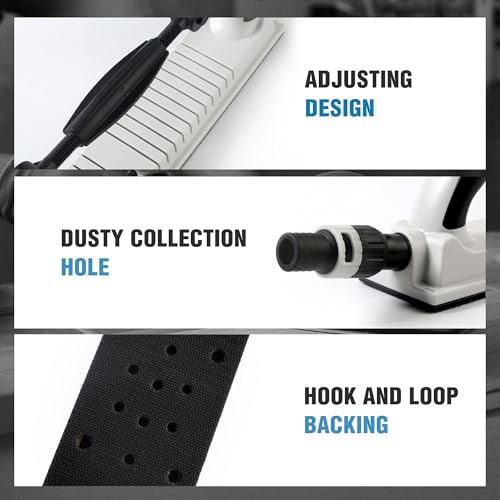 S SATC 15PCS Adjustable Radius Flexible Sanding Block with Hook & Loop Backing 70 x 400MM Longboard Hand Sander for Automobile Ship Wood Grinding with 80 120 180 240 320 Grit Mesh Sandpapers - style: Longboard Sanding Blocks with 15 PCS Sandpapers