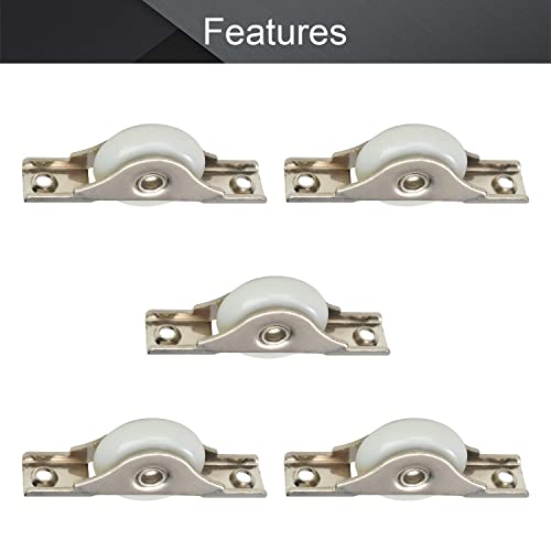 MroMax 5Pcs Screen Door Rollers 29mm/1.14" Dia White Sliding Wheel Electroplating Sliding Wheel with Stainless Steel Shell for Garage Screen Door - color: 5 piece white wheel