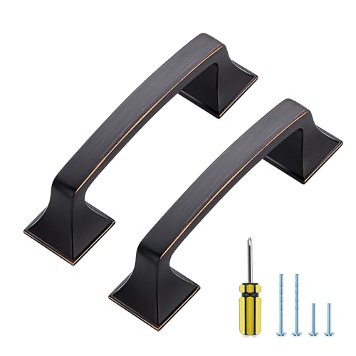30 Pack Kitchen Cabinet Handles 3 Inch Oil Rubbed Bronze Cabinet Pulls - color: Oil Rubbed Bronze, size: 3 Inch Hole Centers