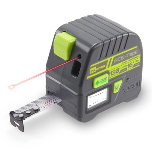 Laser Tape Measure 2-in-1, Inkerma 130Ft Laser Measurement Tool & 16Ft Measuring Tape, Digital Laser Tape Measure - style: ACE-Tape