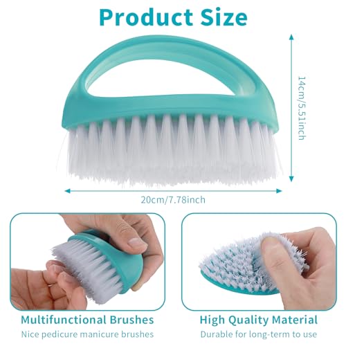 Amaxiu Hand Nail Brushes, 2pcs Grip Clean Heavy Duty Nail Brushes for Cleaning Fingernails Nylon Firm Stiff Bristles Deep Clean Scrubber for Mechanics Gardeners Hand Under Nails Toes(Red, Blue) | Nylon Firm Stiff Bristles Deep Clean Scrubber for Mechanics