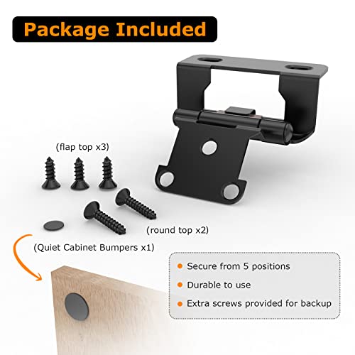 Chibery 10 Pack | 1/2 inch Overlay Semi Partial Wrap Around Cabinet Hinges, Self Closing Face Frame Variable Decorative Replacement, Kitchen Hardware, with Screw & Quiet Bumper (Matte Black) - color: Matte Black