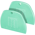 2 Pieces Plastic Bench Scraper, Dough Cutter with Measuring Scale, Green - color: Green