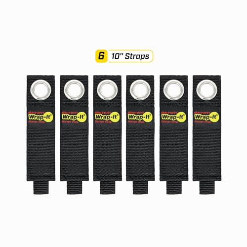 Heavy-Duty Wrap-It Storage Straps, 10-inch (6 Pack) - size: 10" (6-Pack)