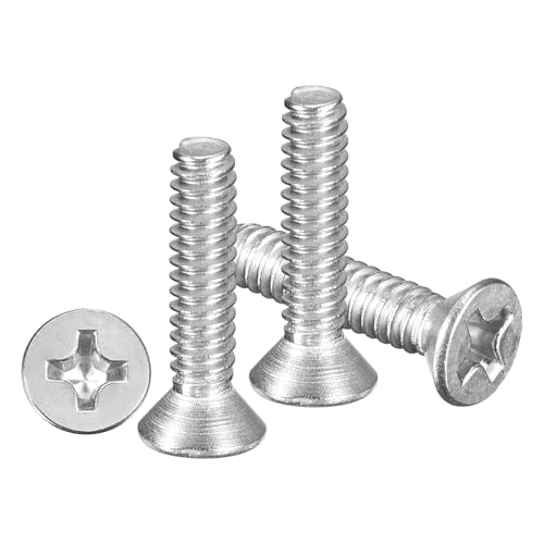 METALLIXITY #8-32x5/8 Phillips Flat Head Bolts 304 Silver 30Pcs - color: Silver, size: #8-32x5/8"