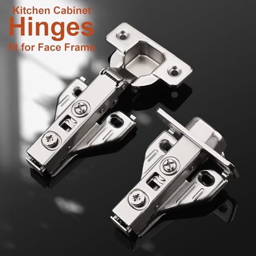 Probrico 16 Pairs Soft Closing Cabinet Hinges - Full Overlay Concealed Face Frame Corner for Kitchen Cabinets - size: 16 Pairs