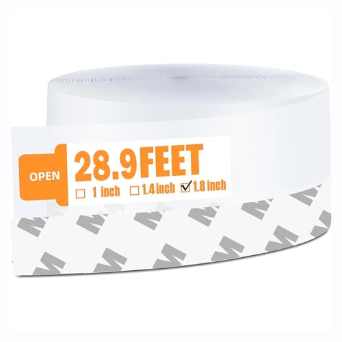 28.9 Ft Weather Stripping Door Seal Strip Tape,Silicone Door Draft Stopper,Self Adhesive Shower Door Bottom Seal, Door Insulation Strip for Door Frame Windows and Glass Gaps (Transparent, 45mm) - size: 1.8 in x 28.9 ft